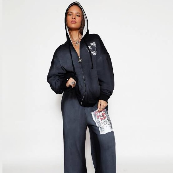 Boys Lie Other - Boys Lie - Til Death Do Us Part - Coord Hoodie & Joggers Black - Size M/L & L